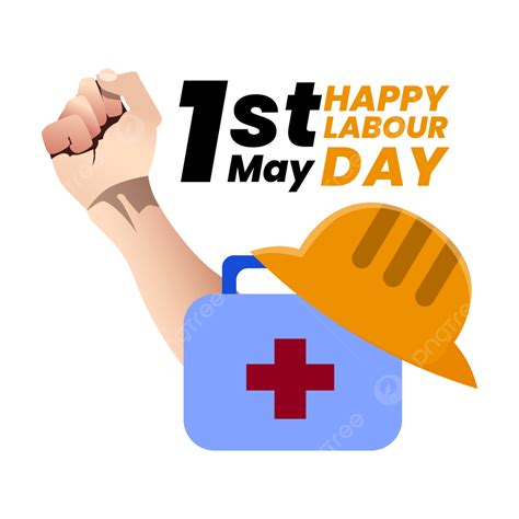 Labor Day With Hand And Safety Kit Vector May Day Labor Clipart Png