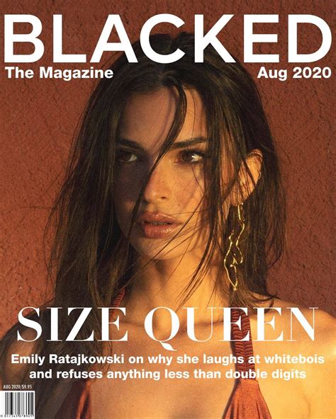 Emily Ratajkowski On The Cover Of Blacked Magazine August 2020