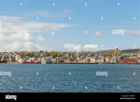 Town View From The Sea Lerwick The Mainland Orkney Shetland Islands