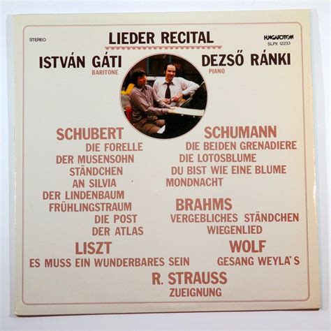 Dezso Ránki István Gáti Franz Schubert Robert Schumann Johannes