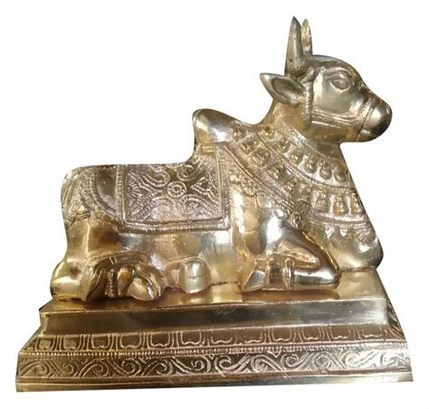 Golden (Gold Plated) Brass God Nandi Statue, For Worship, Size: 10 Inch (l) at Rs 2200 in Mumbai