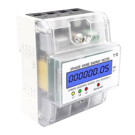 3 Phase 4 Wire Energy Meter 220 380v 5 80a Energy Consumption Kwh Meter