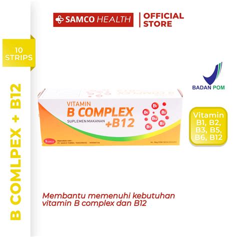 Jual Samco B Complex B12 Box 100 Kapsul Suplemen Vitamin B Complex B12 Shopee Indonesia