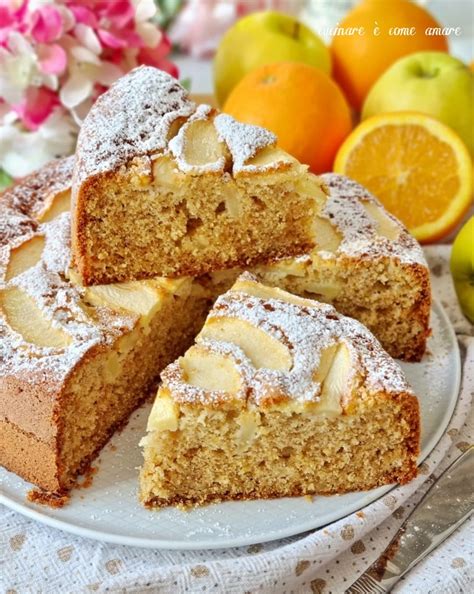 TORTA NUVOLA DELLA NONNA CON MELE E ARANCIA Dolce Ricetta Facile