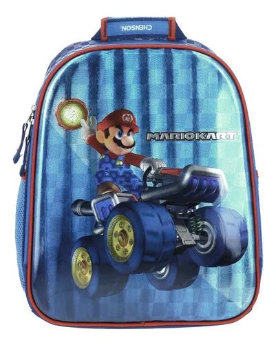 Mochila Chico Azul Chenson Mario Bros Primaria Markt Para Ni MercadoLibre