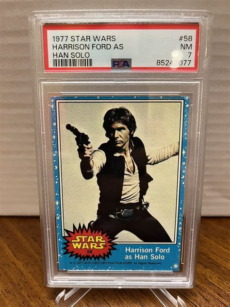 Harrison Ford as Han Solo 1977 Topps #58 Base PSA 7 Price Guide ...