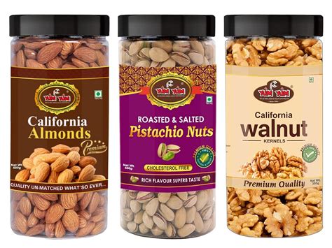 Yum Yum Premium Dry Fruits Combo Pack Of 3 California Almonds 500g