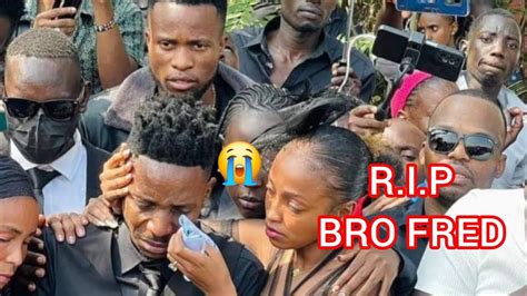 Eric Omondi Crying 😭 Uncontrollably As His Brother Fred Omondi Is Laid To Rest Youtube