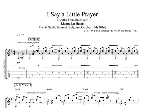 I Say A Little Prayer For You Score 4