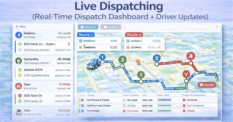 Live Dispatching (Real-Time Dispatch Dashboard + Driver Updates ...