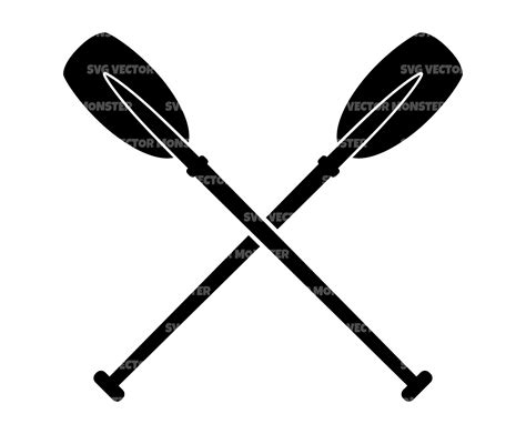 Svg Crossed Canoe Paddle