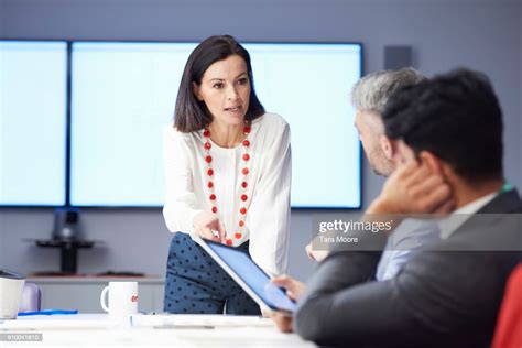 Woman In Business Meeting High Res Stock Photo Getty Images