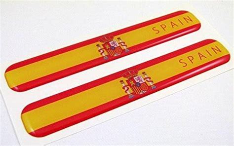 Spain Spanish Flag Domed Decal Emblem Resin Car Stickers Etsy