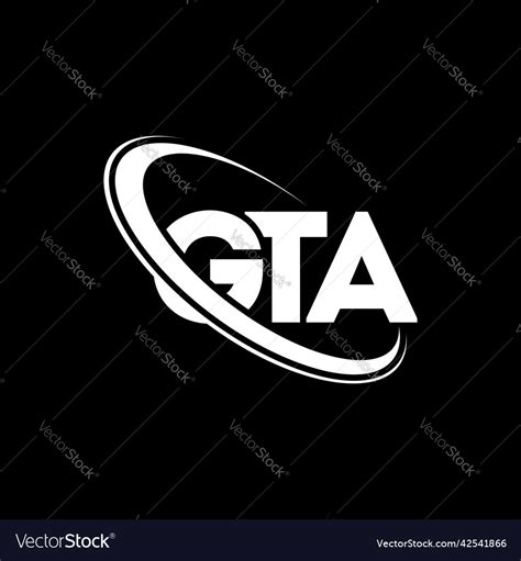 Gta Logo Letter Design Royalty Free Vector Image