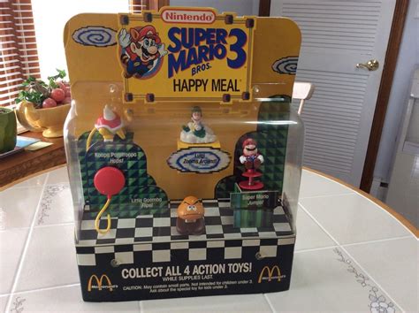 Super Mario Bros Mcdonalds Happy Meal Store Display Action Toys