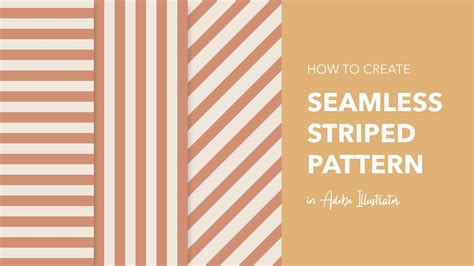 How To Create A Seamless Striped Pattern In Adobe Illustrator Youtube