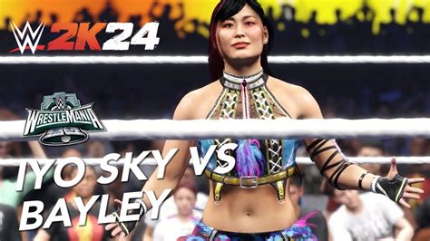 WWE 2K24 Iyo Sky Vs Bayley WWE Women S Championship WrestleMania 40