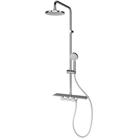 Colonne de douche avec tablette et thermostat intégré 45 x 112 cm