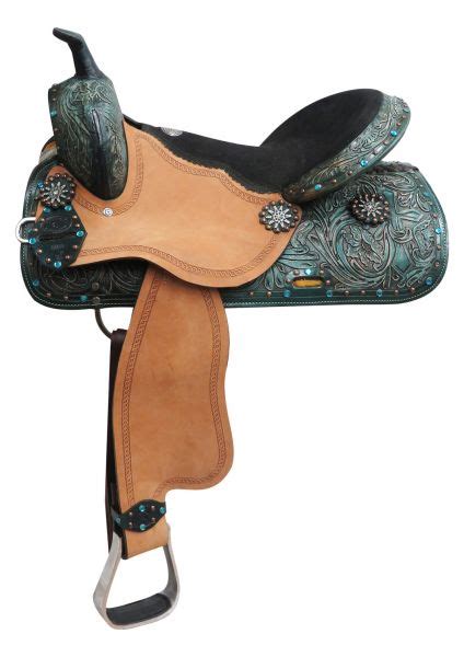 16 Double T Barrel Style Saddle With Spur Rowel Conchos Saddles Farm