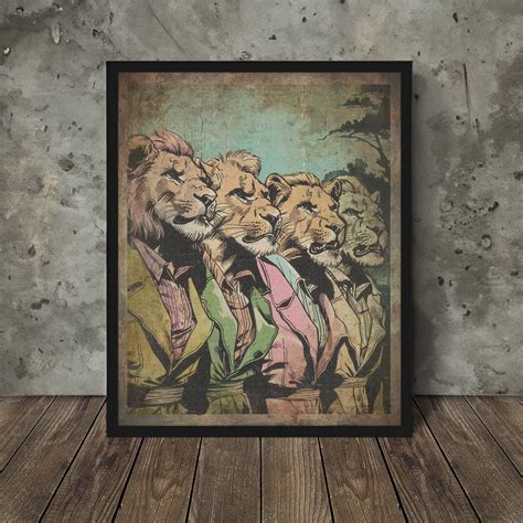 GAY PRIDE Wall Art Lion LGBTQ Decor Gift Queer Parade Art Print