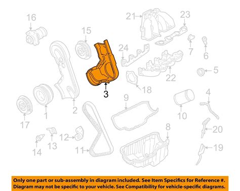 Ford Oem 95 01 Ranger 2 3l L4 Engine Timing Cover F57z6019c Ebay