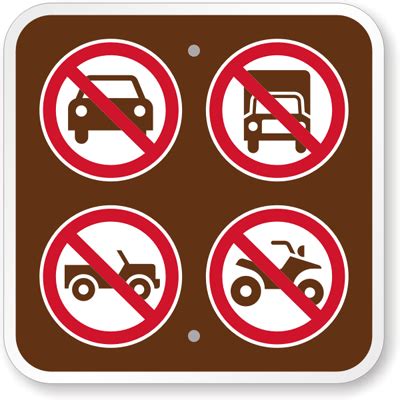 No Motorized Vehicles Signs – Prevent Trespassing