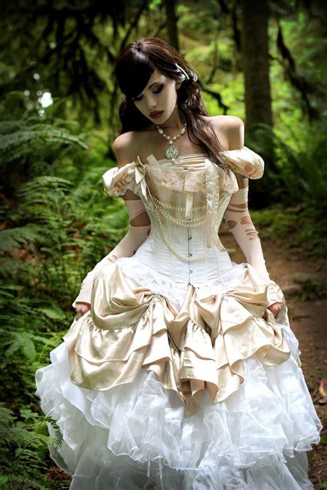 White Steampunk Dresses