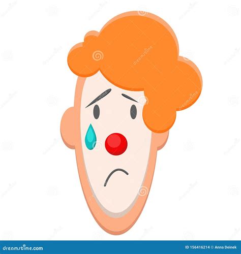 Sad Cartoon Clown Face