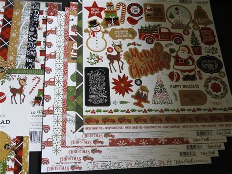 Echo Park Celebrate Christmas Scrapbook Paper Kit 12x12 6x6 Plus Extra