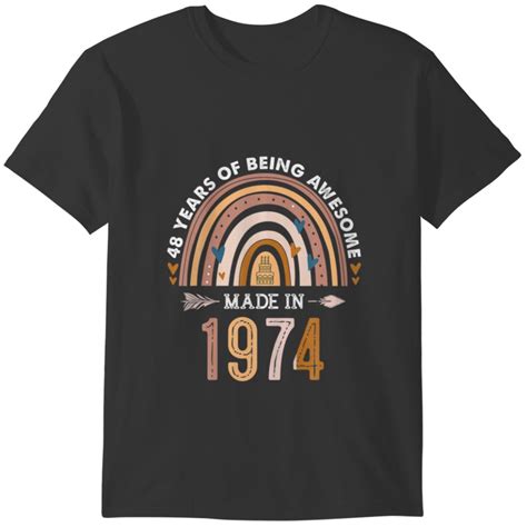 Rainbow 48 Years Old Made In 1974 48th Birthday Gi T Shirts Sold By