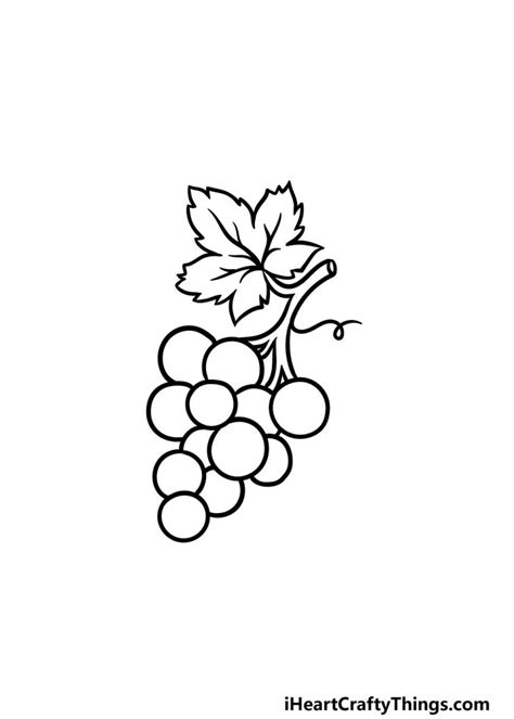 Grapes Drawing How To Draw Grapes Step By Step