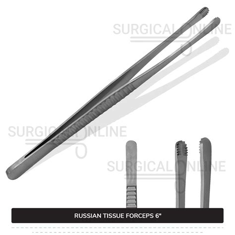 Russian Tissue Forceps Stainless Steel Surgical Instrument