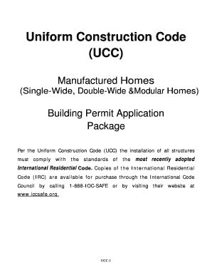 Fillable Online Manufactured Homes Permit Package Application Fax