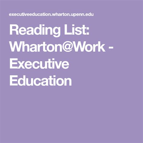 Wharton Executive Education