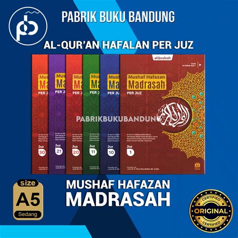 Jual Alquran Per Juz A5 Qur An Mushaf Hafazan Madrasah 14 5x21cm