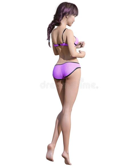 3d Woman Render Stock Illustration Illustration Of Beach 147118137