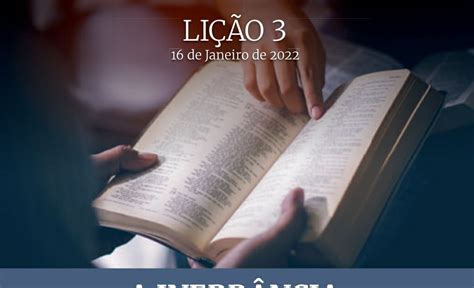 Lição 3 Lições Bíblicas Adultos 1º Trim 2022 CPAD Revista