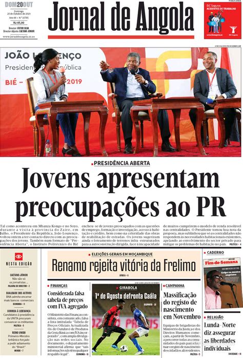 Capa Jornal De Angola De