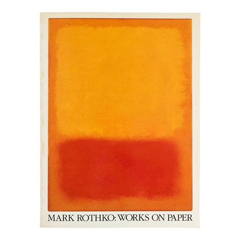 Mark Rothko Works On Paper Vintage 1984 First Edition Abstract