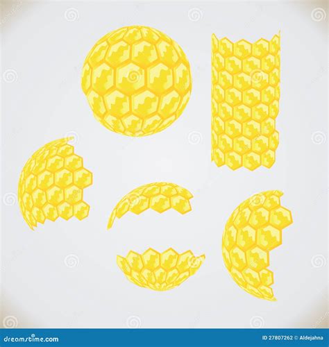 Honeycomb shapes stock vector. Illustration of honey - 27807262