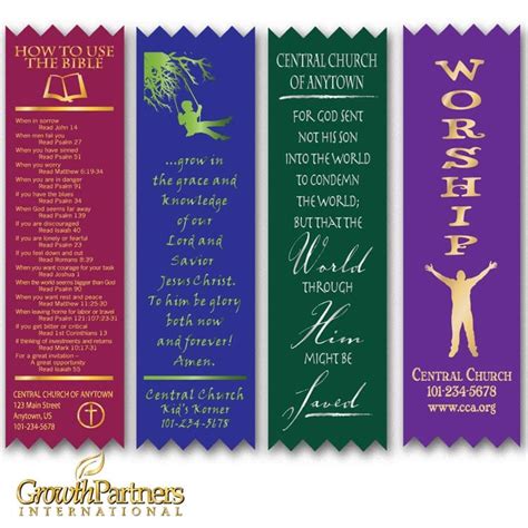 Custom Ribbon Bookmarks - GrowthPartners International