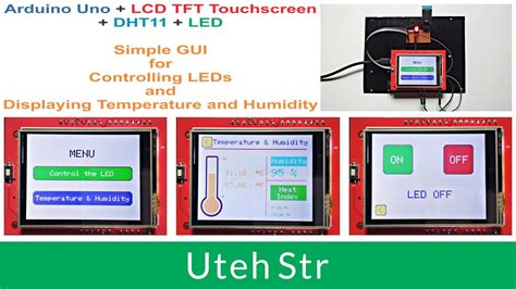 Arduino Simple Gui On Lcd Tft Touch Screen To Control Led And Display