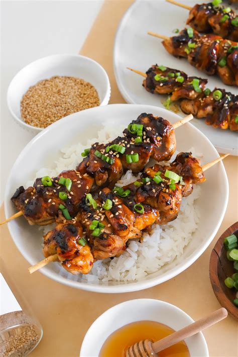 Sticky Honey Garlic Chicken Skewers Moribyan