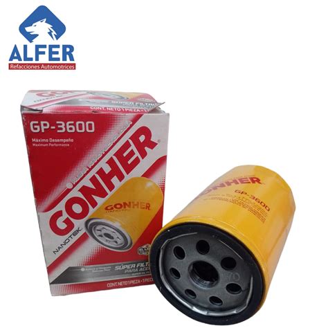 Filtro de aceite Gonher GP3600 Refaccionaría Alfer