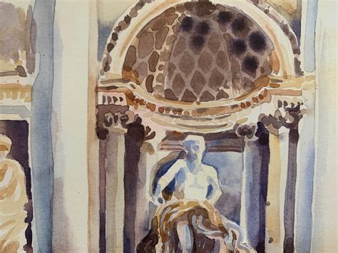 Trevi Fountain Original Painting, Rome Original Watercolor, Italy ...