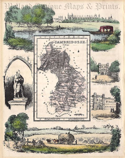 Cambridgeshire By Reuben Ramble C Welland Antique Maps