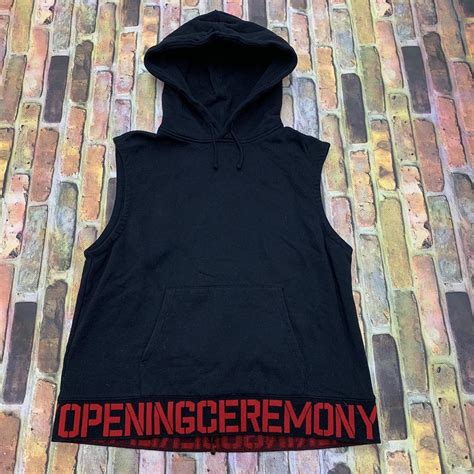 Opening Ceremony Mens Black Hoodie Depop