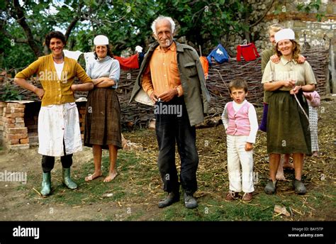 Farmer family in North Albania Stock Photo - Alamy