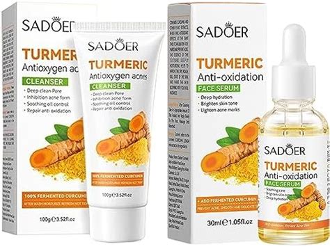 Amazon Sadoer Turmeric Anti Oxidation Face Serum And Turmeric Face