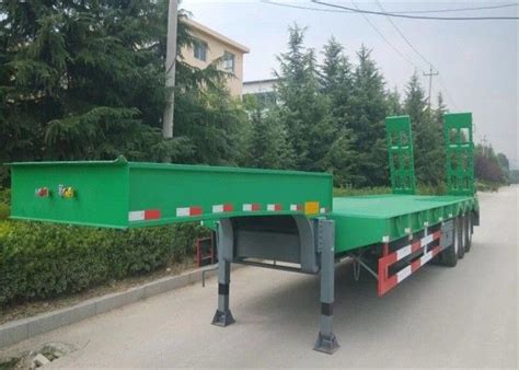 Axles Ton Swan Neck Low Bed Semi Trailer